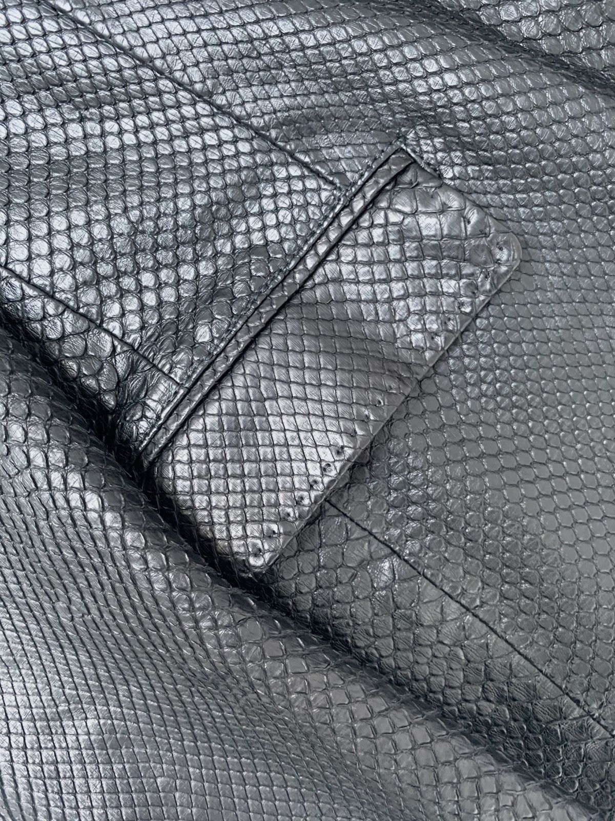 Hedi Slimane × Saint Laurent Paris 1/1 Sample SS2016 Python Skin Runway Leather Jacket Size US L / EU 52-54 / 3 - 10 Thumbnail