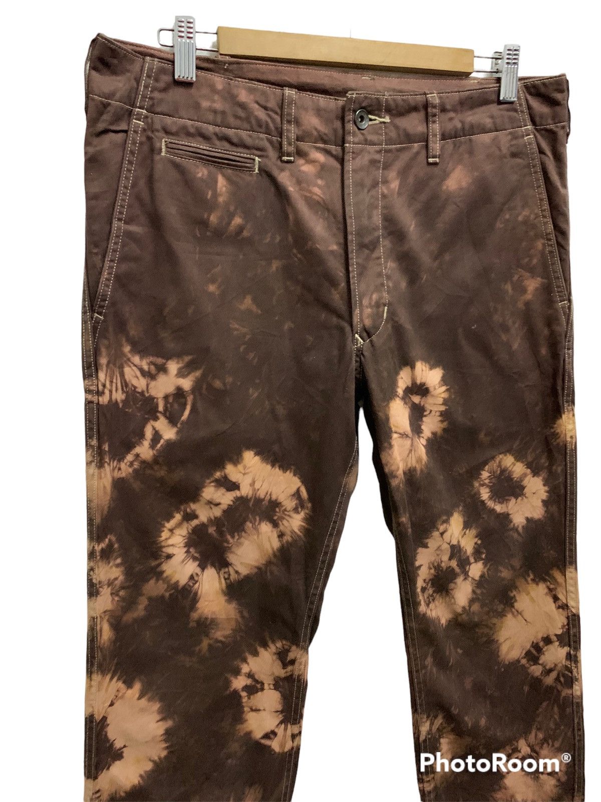 Bleach × DENIM TEARS × Uniqlo Rare‼️ Uniqlo Tye Die Acid Wash Tears Style Khakis Pant Size US 34 / EU 50 - 3 Thumbnail