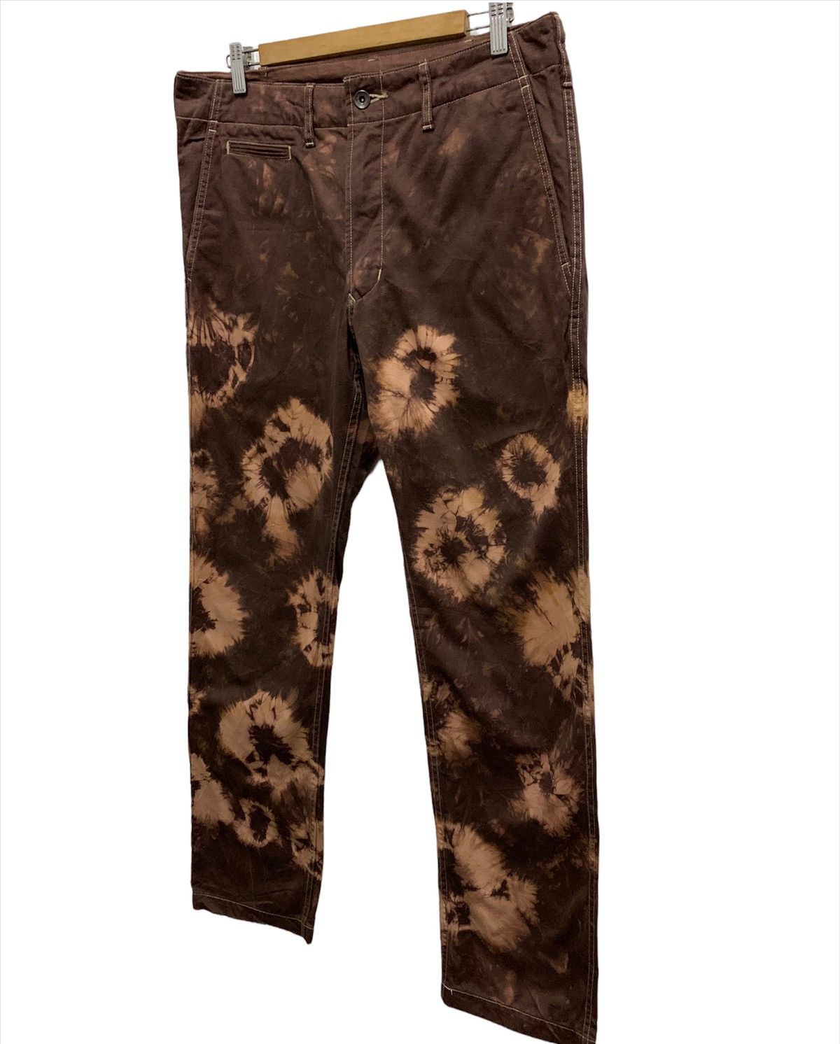 Bleach × DENIM TEARS × Uniqlo Rare‼️ Uniqlo Tye Die Acid Wash Tears Style Khakis Pant Size US 34 / EU 50 - 2 Thumbnail