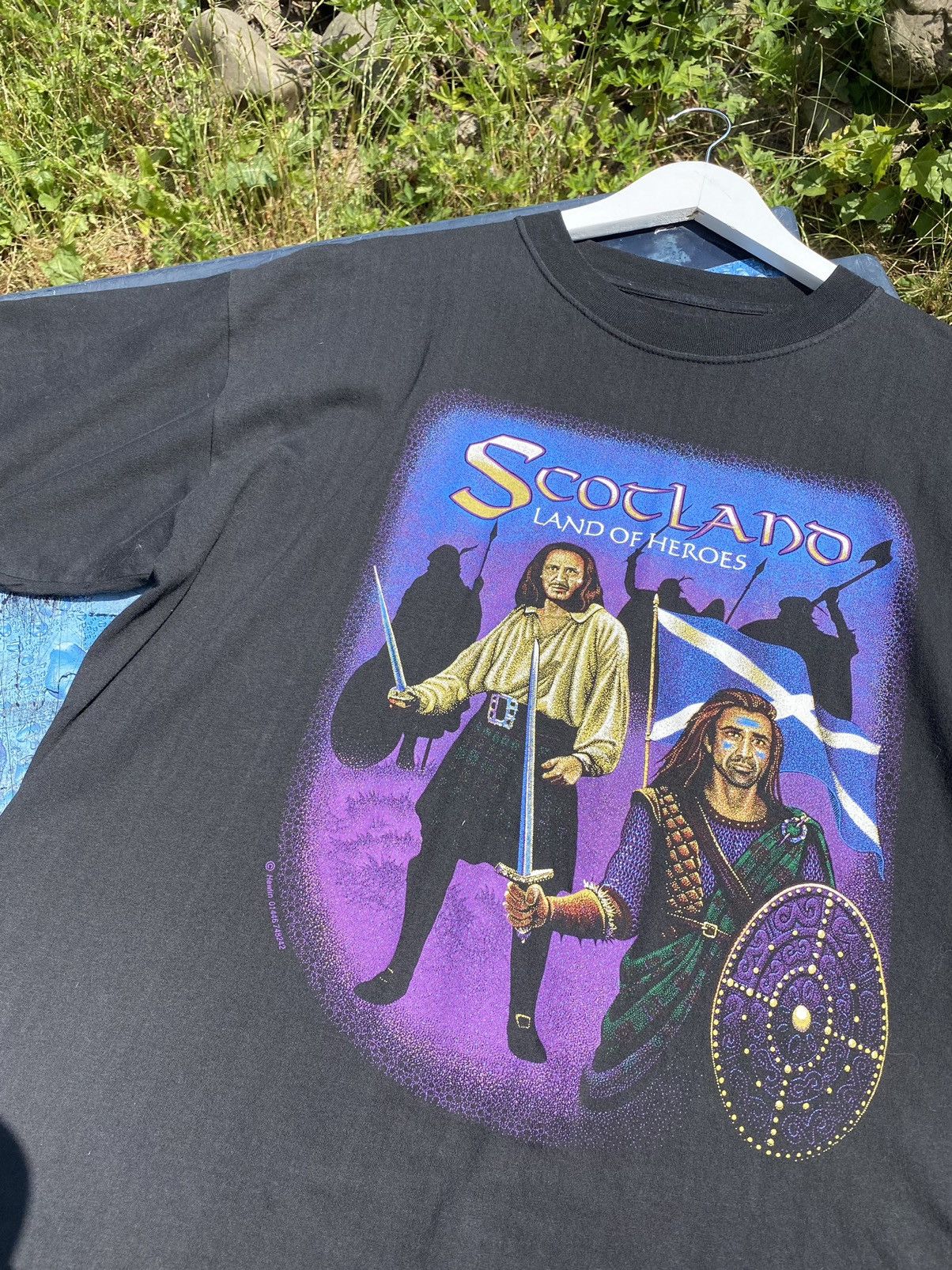 Band Tees Vintage 90s Scotland Heroes Braveheart Hewlin T Shirt Size US XL / EU 56 / 4 - 2 Thumbnail