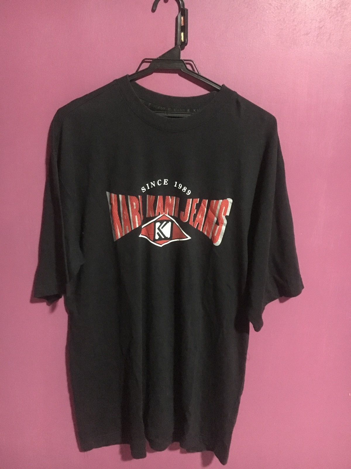 Japanese Brand KARL KANI BLACK SIZE L TEE SHIRT BIG LOGO Size US L / EU 52-54 / 3 - 2 Thumbnail