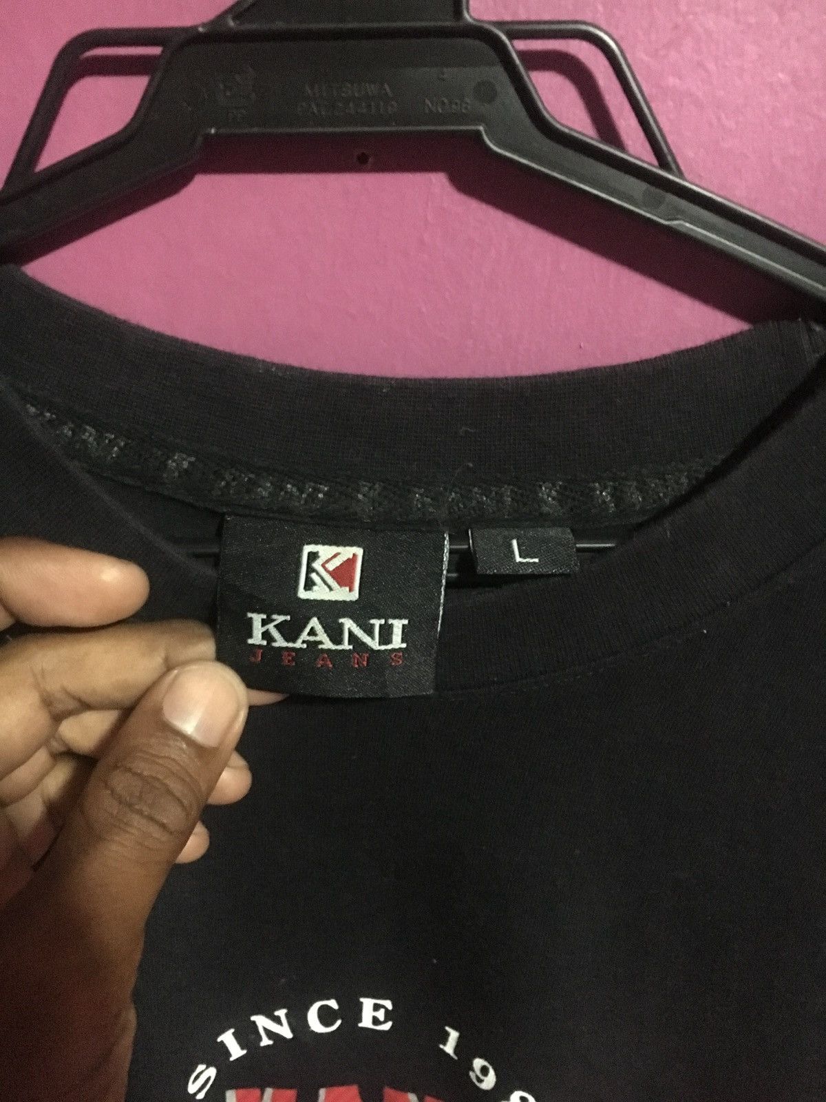 Japanese Brand KARL KANI BLACK SIZE L TEE SHIRT BIG LOGO Size US L / EU 52-54 / 3 - 4 Thumbnail