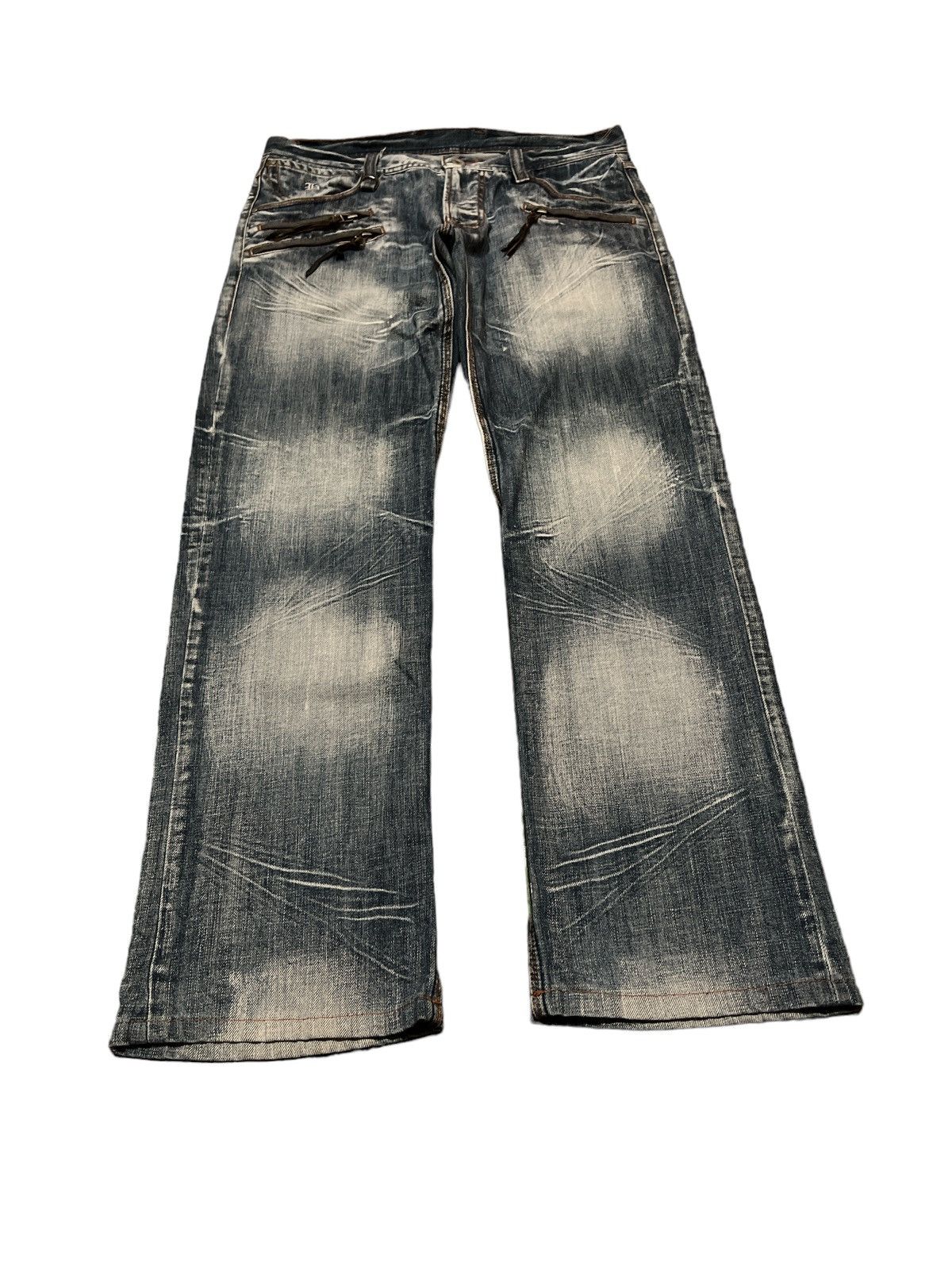 Japanese Brand SICK🔥NICOLE CLUB DISTRESSED DENIM PANT Size US 32 / EU 48 - 2 Thumbnail