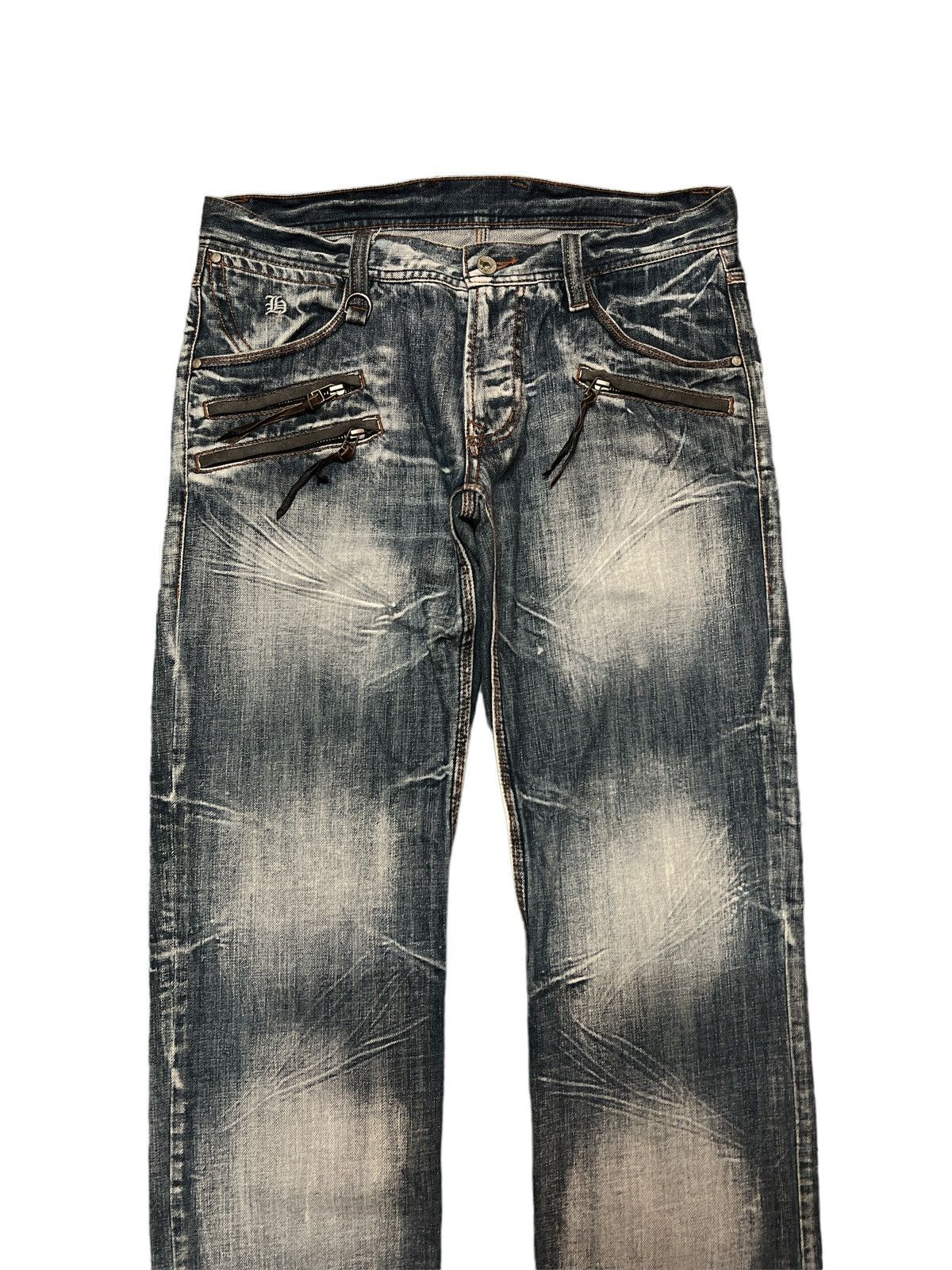 Japanese Brand SICK🔥NICOLE CLUB DISTRESSED DENIM PANT Size US 32 / EU 48 - 3 Thumbnail