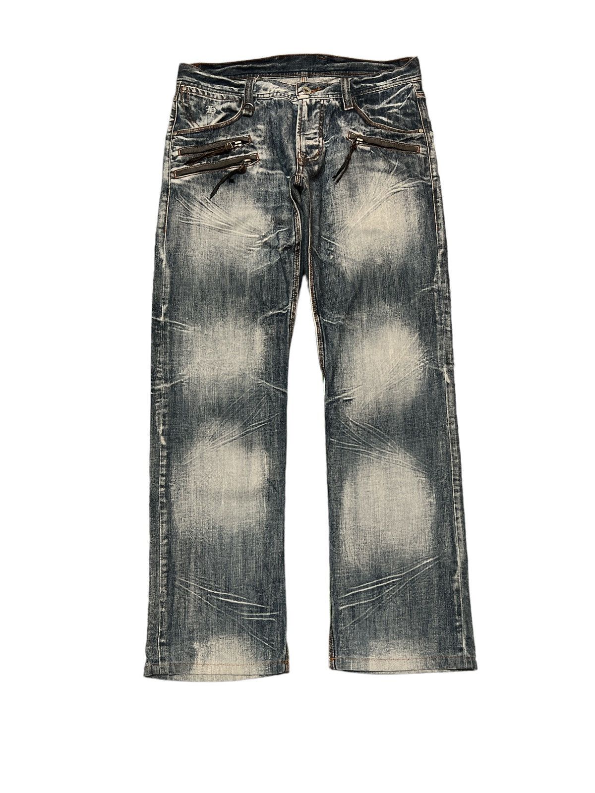 Japanese Brand SICK🔥NICOLE CLUB DISTRESSED DENIM PANT Size US 32 / EU 48 - 1 Thumbnail