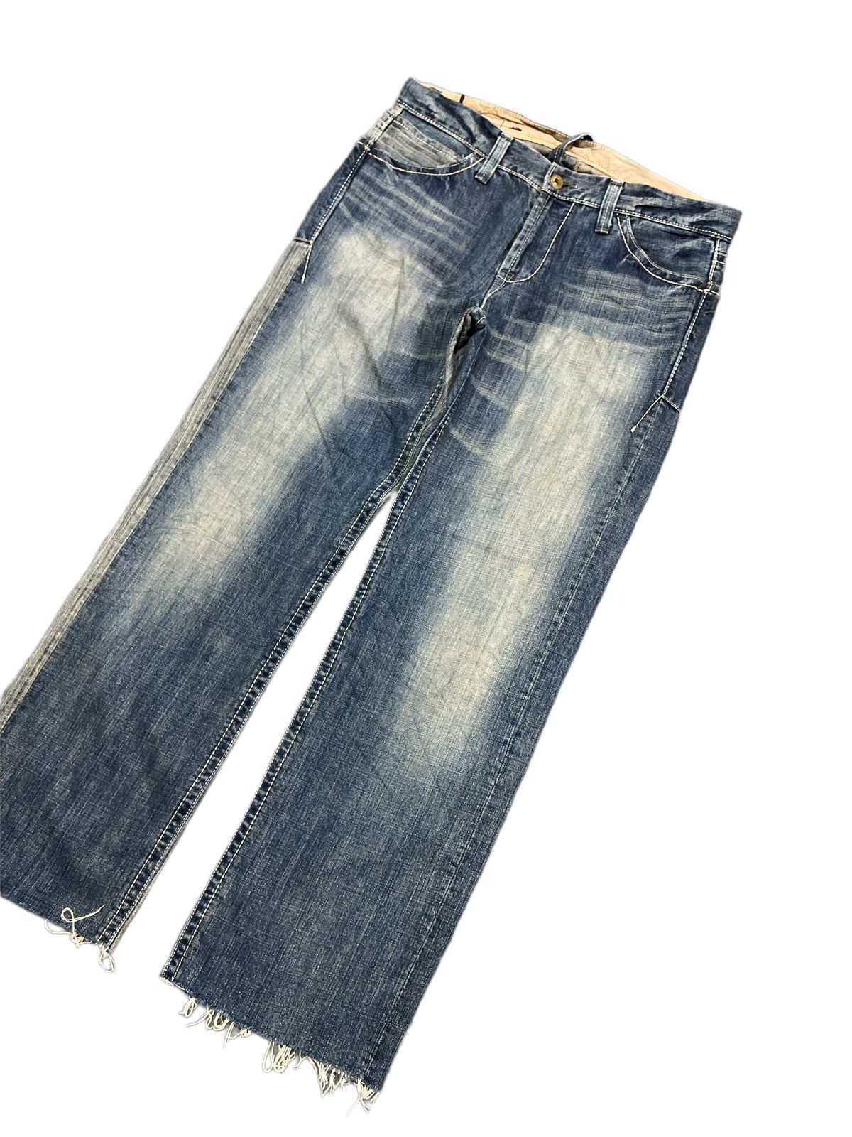 Japanese Brand DISTRESSED DENIM PANT KAPITAL STYLE PANTS Size US 32 / EU 48 - 4 Thumbnail