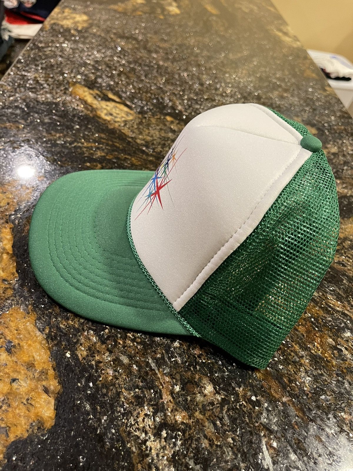 ay el ay en Ay el ay en Stars Green Trucker Hat Size ONE SIZE - 3 Thumbnail