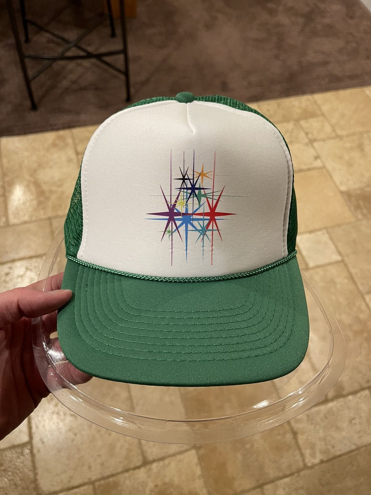 image of Ay El Ay En Stars Green Trucker Hat, Men's