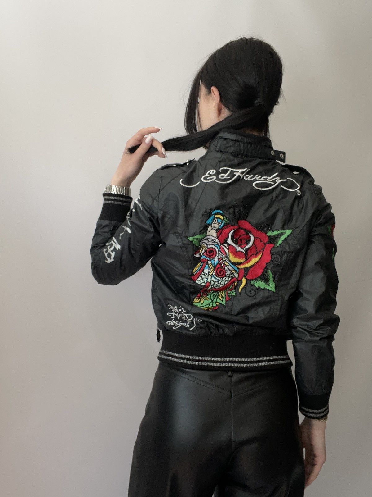 ED good HARDY RHINESTONE JACKET