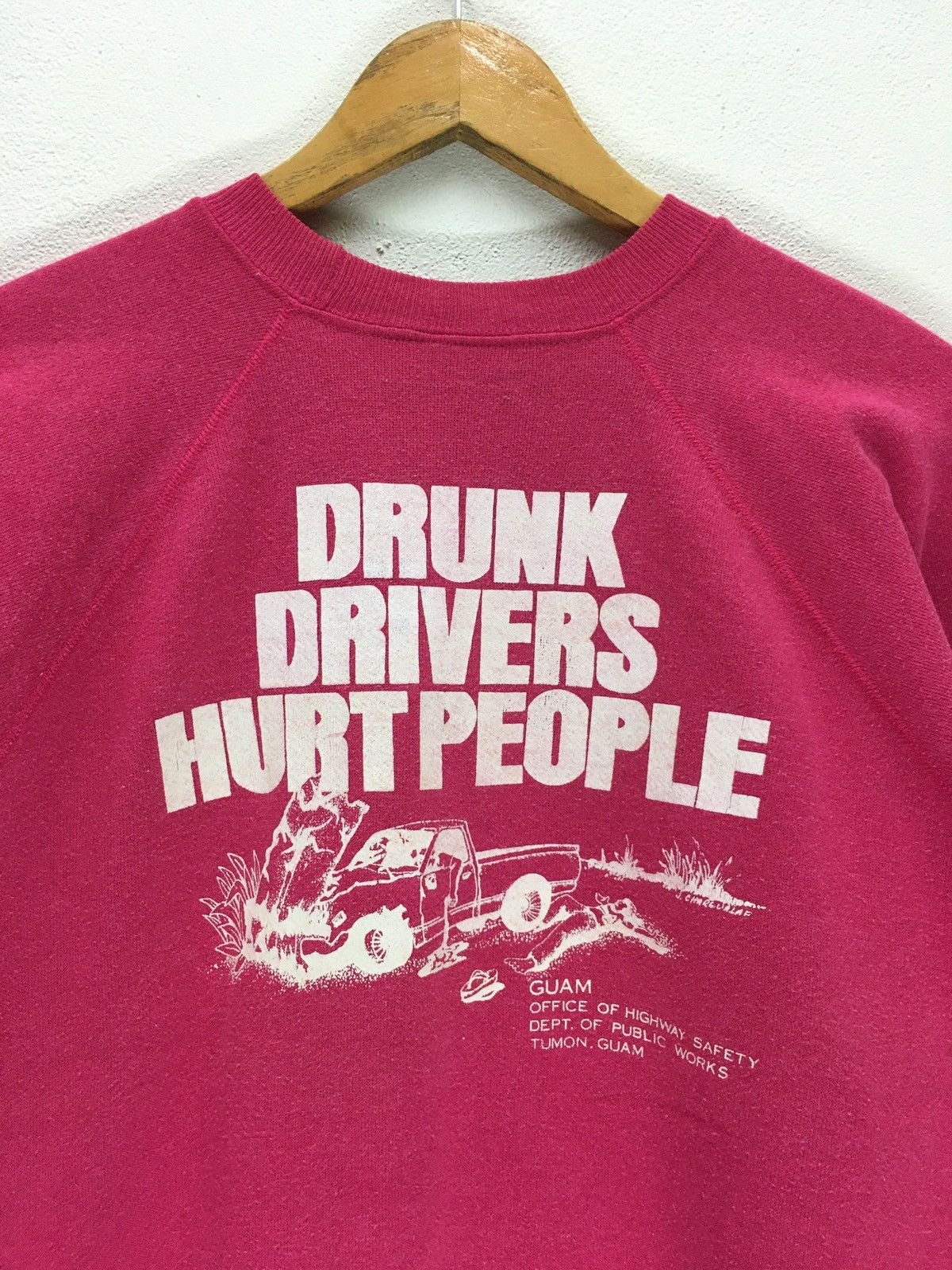 Hanes × Vintage Vintage 80s Drunk Drivers Hurt People Sweatshirt Size US M / EU 48-50 / 2 - 4 Thumbnail