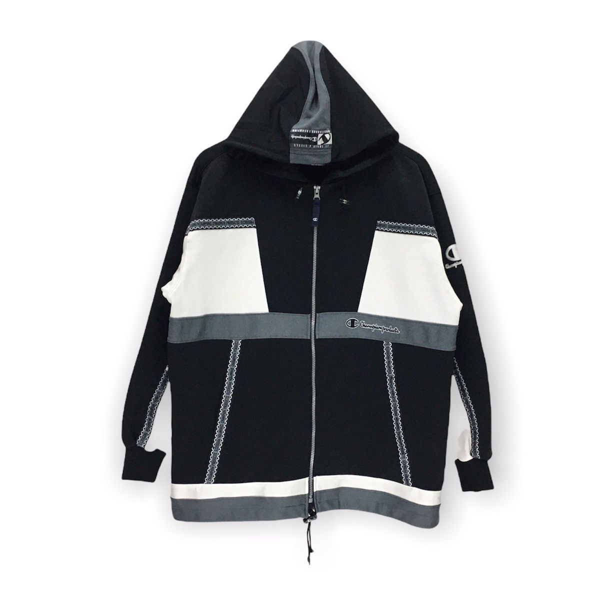 Vintage Champion Small Logo Multicolour Hoddie Jacket