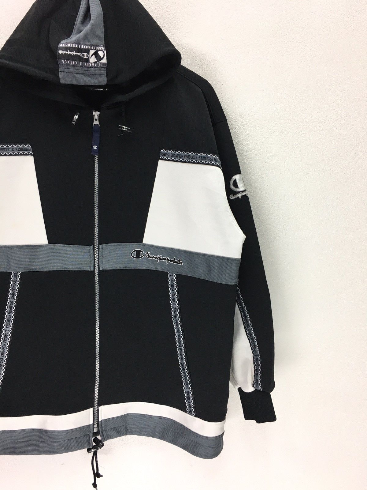 Vintage Champion Small Logo Multicolour Hoddie Jacket