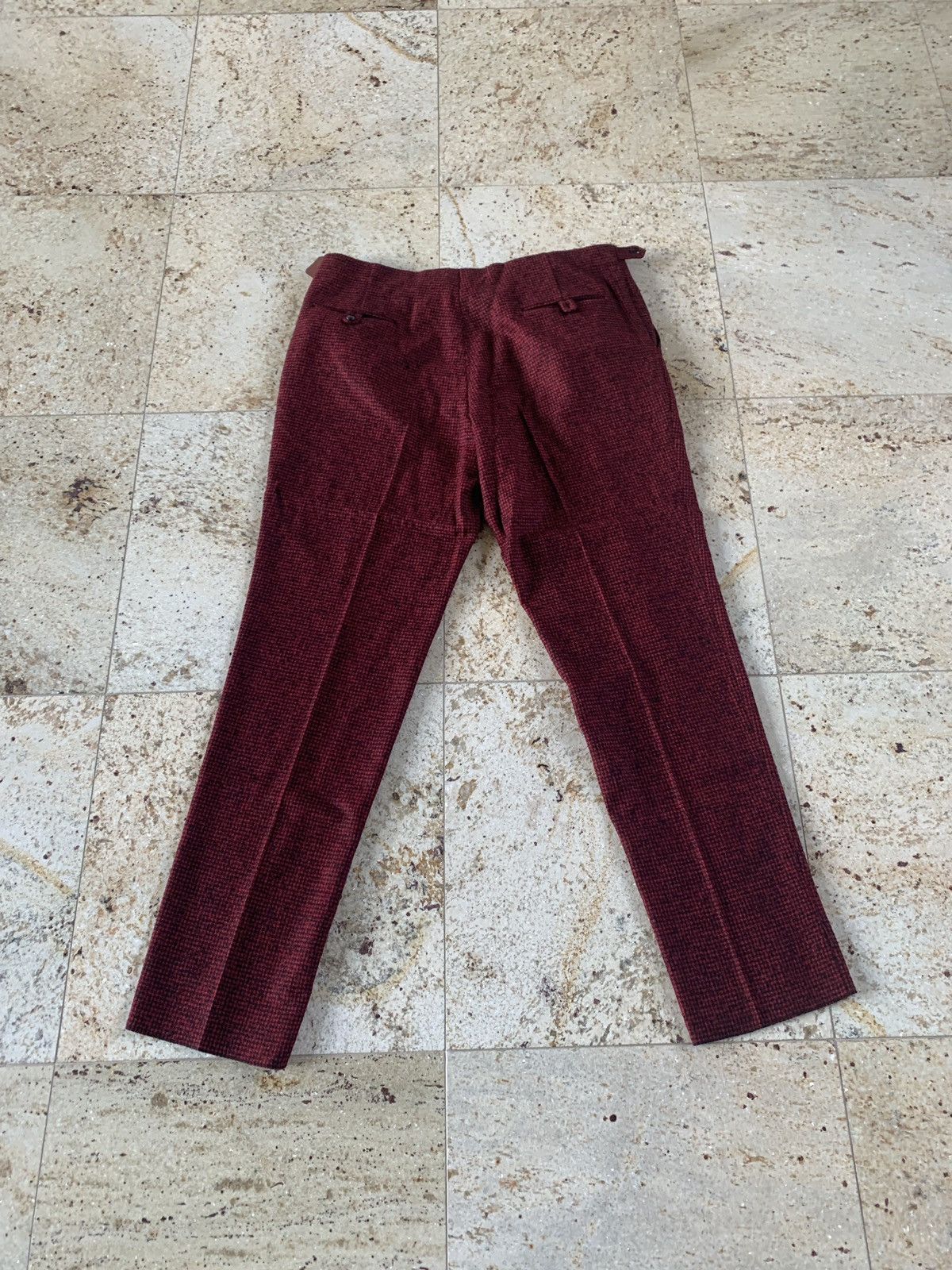 Missoni Houndstooth Red & Black Trousers in Wool Size US 38 / EU 54 - 12 Thumbnail