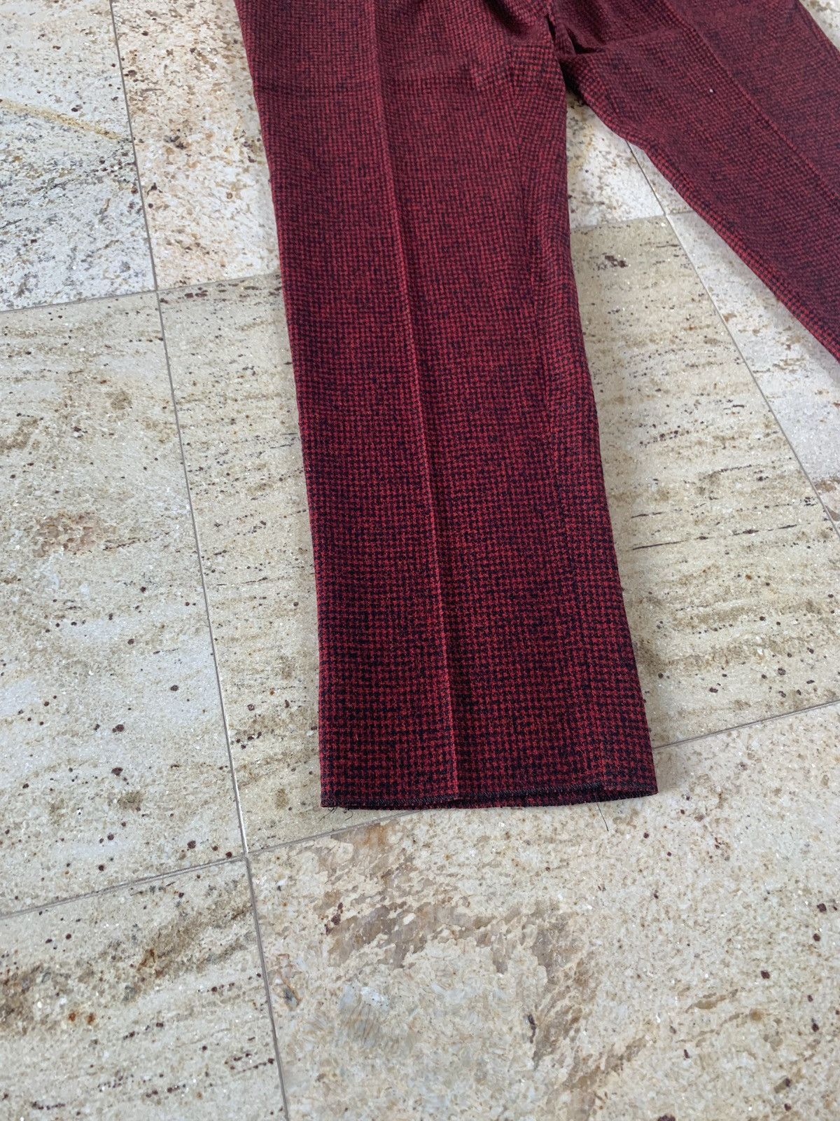 Missoni Houndstooth Red & Black Trousers in Wool Size US 38 / EU 54 - 5 Thumbnail
