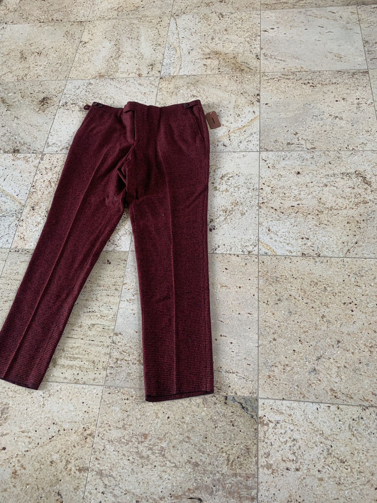 Missoni Houndstooth Red & Black Trousers in Wool Size US 38 / EU 54 - 4 Thumbnail