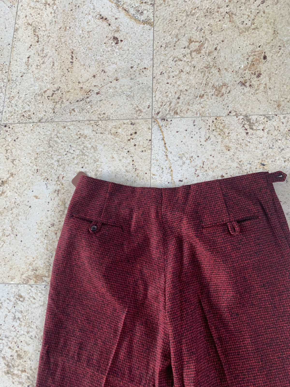 Missoni Houndstooth Red & Black Trousers in Wool Size US 38 / EU 54 - 14 Thumbnail