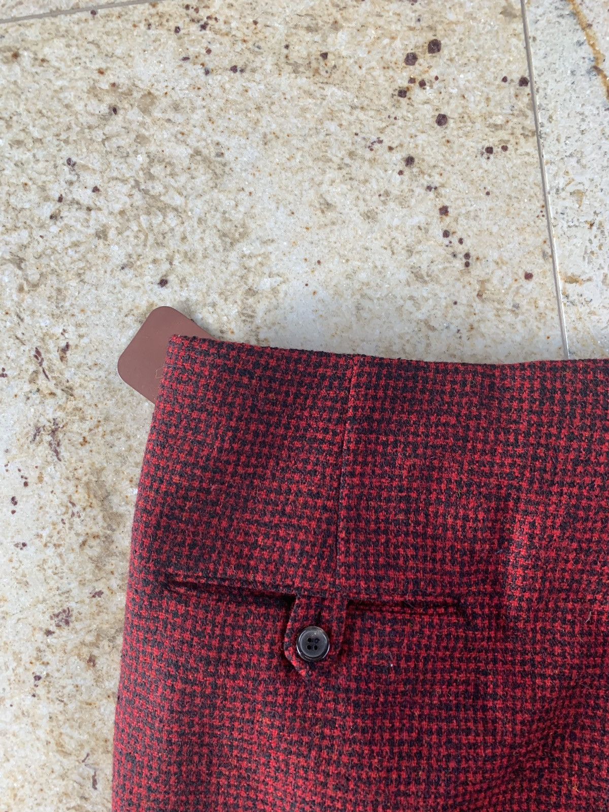 Missoni Houndstooth Red & Black Trousers in Wool Size US 38 / EU 54 - 15 Thumbnail