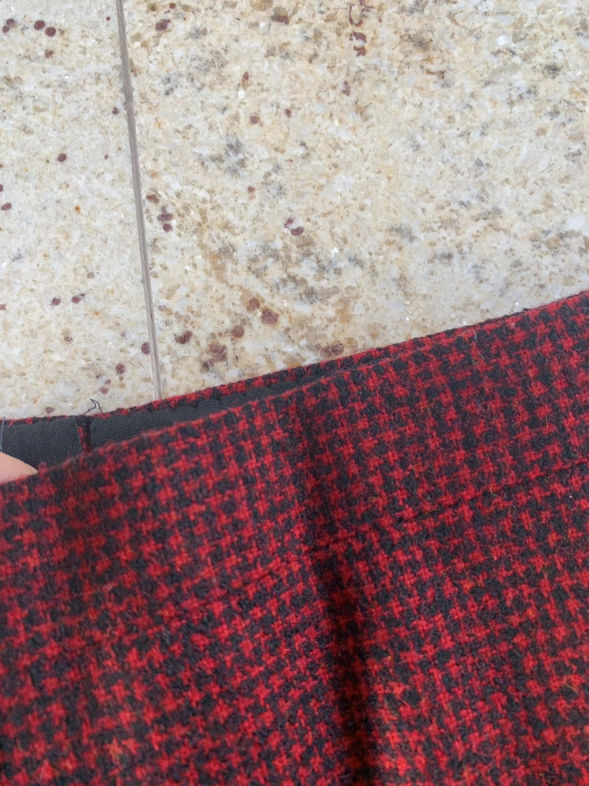 Missoni Houndstooth Red & Black Trousers in Wool Size US 38 / EU 54 - 10 Thumbnail