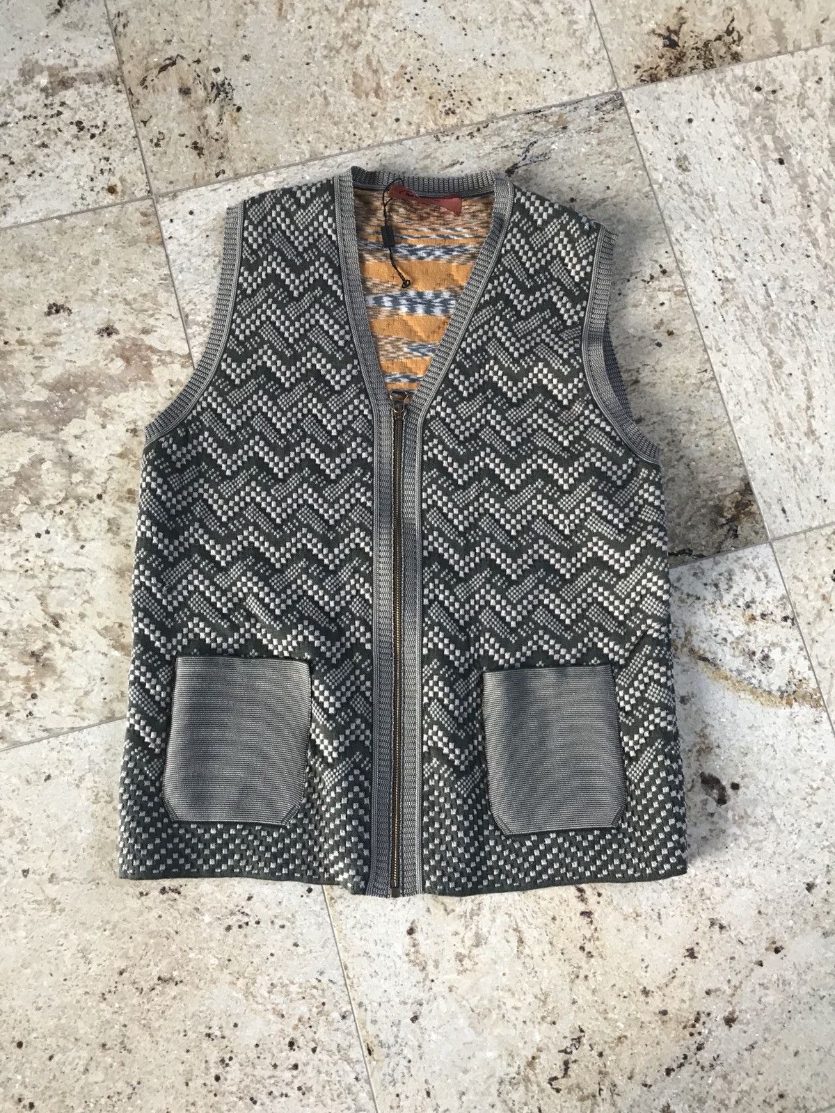 Missoni S & XL Knit Herringbone Vest In Green Size US S / EU 44-46 / 1 - 1 Thumbnail
