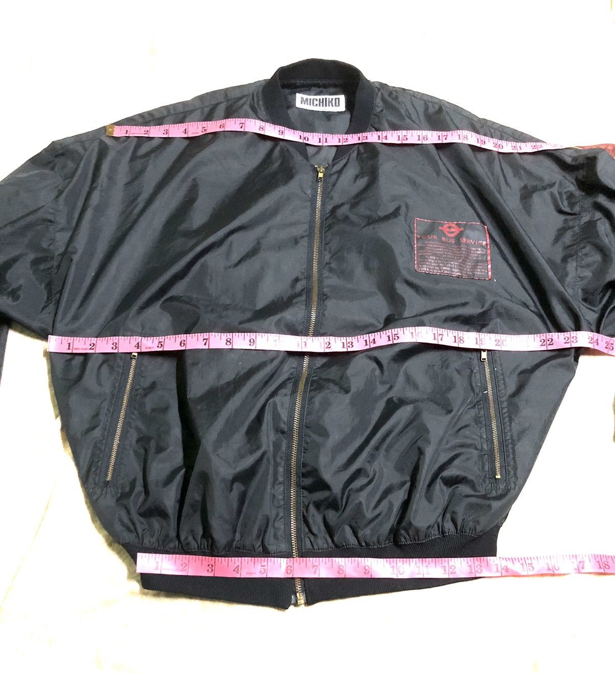 Designer × Michiko Koshino London × Vintage VINTAGE MICHIKO KOSHINO LONDON BIG LOGO BOMBER JACKET Size US L / EU 52-54 / 3 - 11 Thumbnail