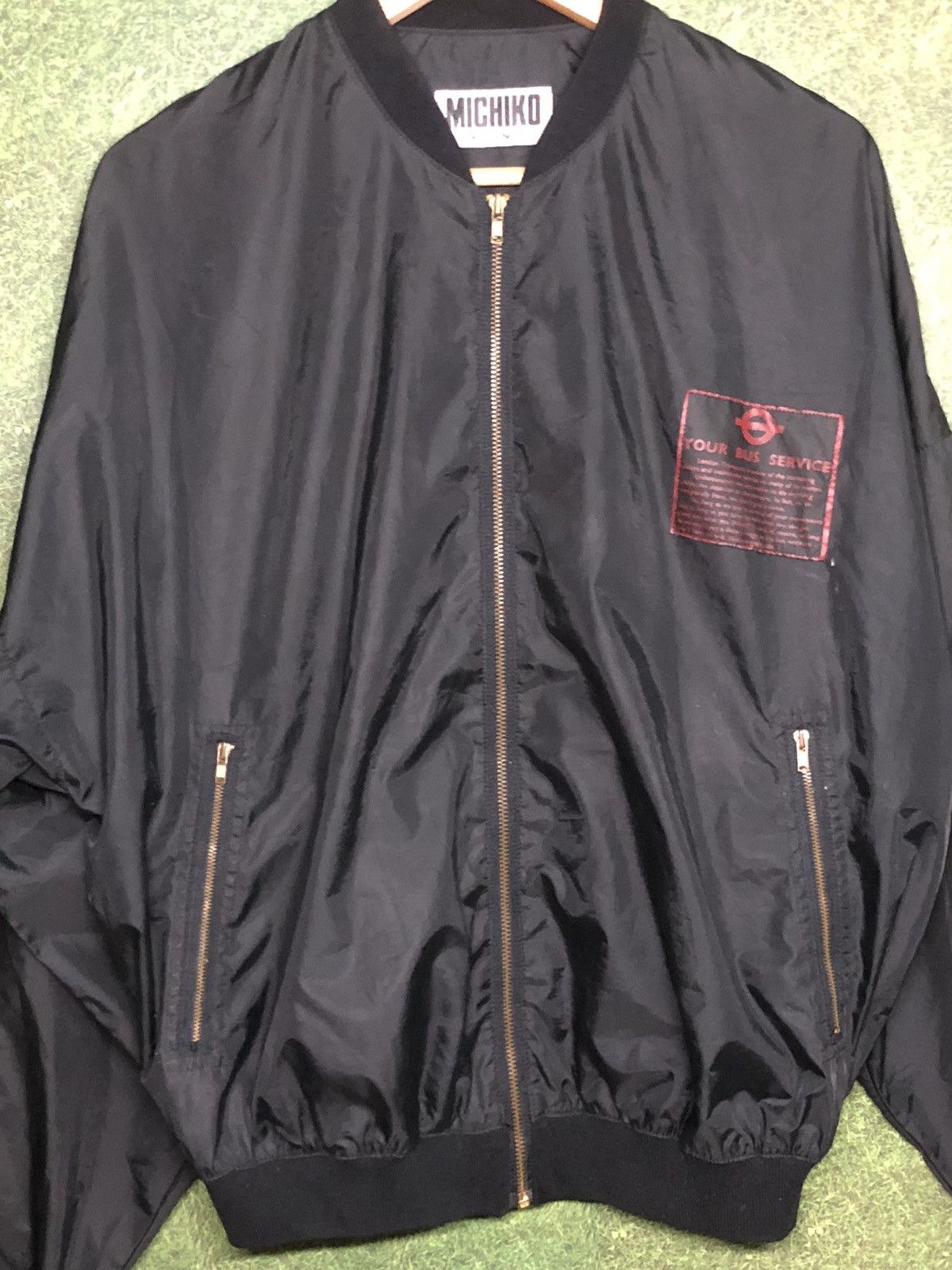 Designer × Michiko Koshino London × Vintage VINTAGE MICHIKO KOSHINO LONDON BIG LOGO BOMBER JACKET Size US L / EU 52-54 / 3 - 4 Thumbnail