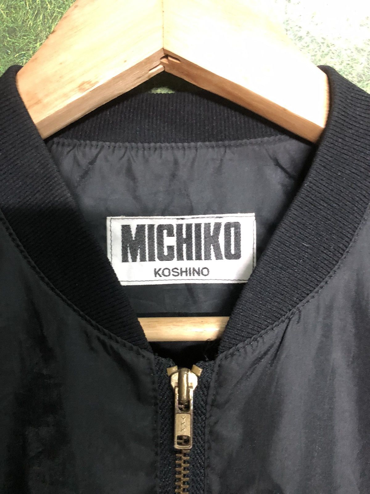 Designer × Michiko Koshino London × Vintage VINTAGE MICHIKO KOSHINO LONDON BIG LOGO BOMBER JACKET Size US L / EU 52-54 / 3 - 6 Thumbnail