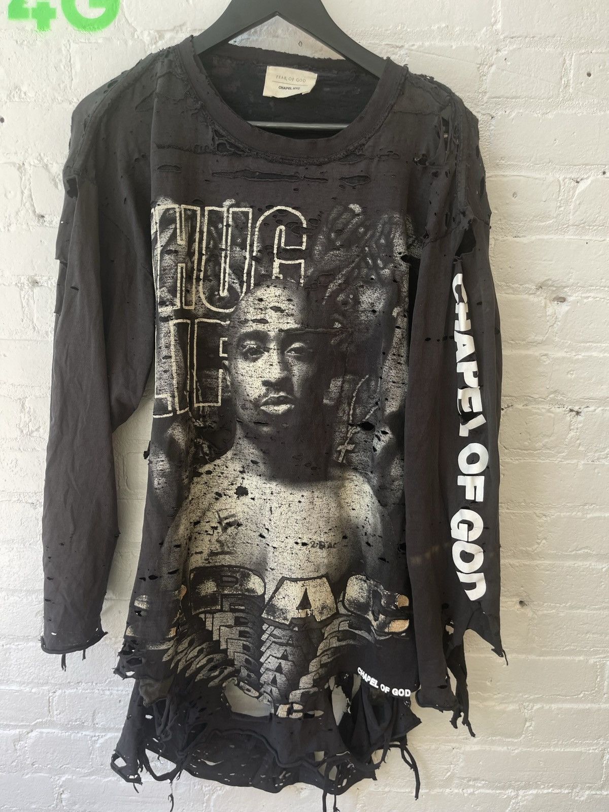 FOG x Maxfield x Chapel of God x 2pac Vintage Thrashed Shirt