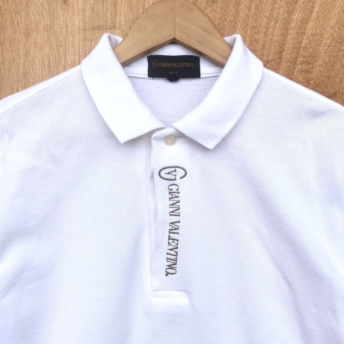 Giovanni Valentino × Japanese Brand Big Spell Out Valentino Gianni polo embroidered logo Size US M / EU 48-50 / 2 - 2 Thumbnail