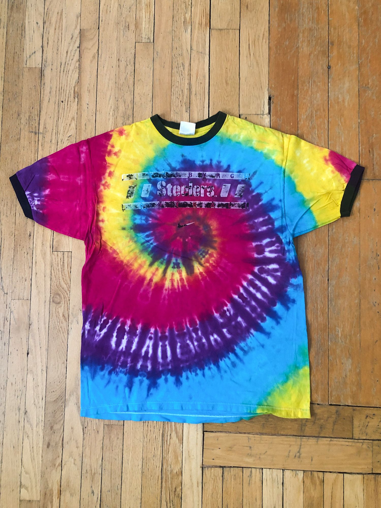 Nike × Vintage 90s Faded 'Pittsburgh Steelers Football' Nike T-Shirt Size US L / EU 52-54 / 3 - 2 Thumbnail