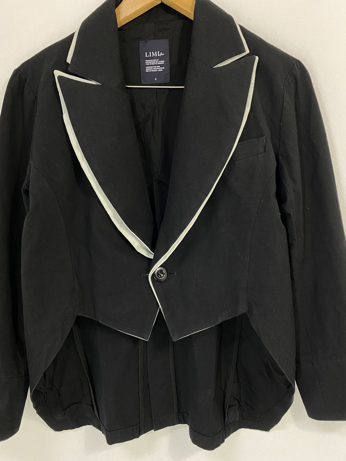 Limi Feu Rare Limi Fue X Yohji Yamamoto Cropped Jacket Black Fashion Size US S / EU 44-46 / 1 - 5 Thumbnail
