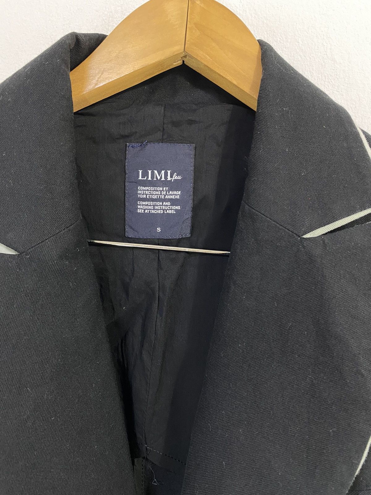 Limi Feu Rare Limi Fue X Yohji Yamamoto Cropped Jacket Black Fashion Size US S / EU 44-46 / 1 - 3 Thumbnail