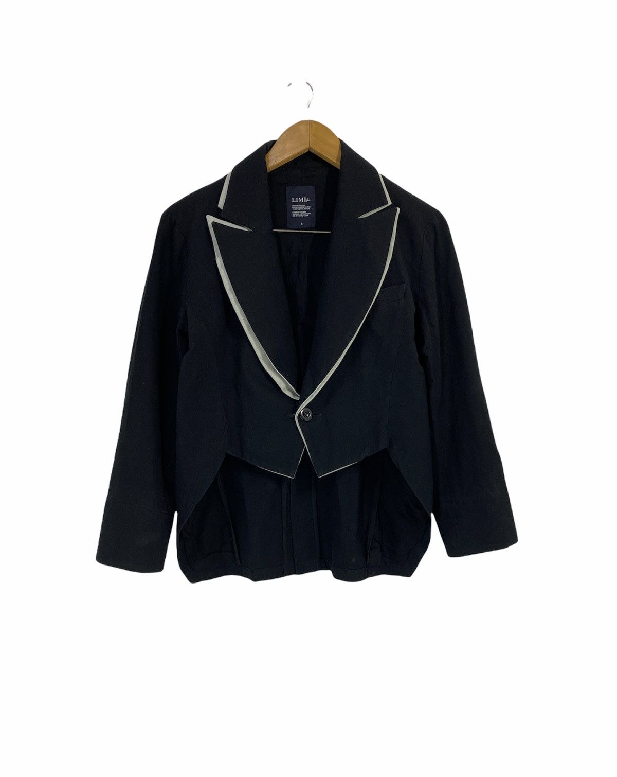 Limi Feu Rare Limi Fue X Yohji Yamamoto Cropped Jacket Black Fashion Size US S / EU 44-46 / 1 - 1 Thumbnail