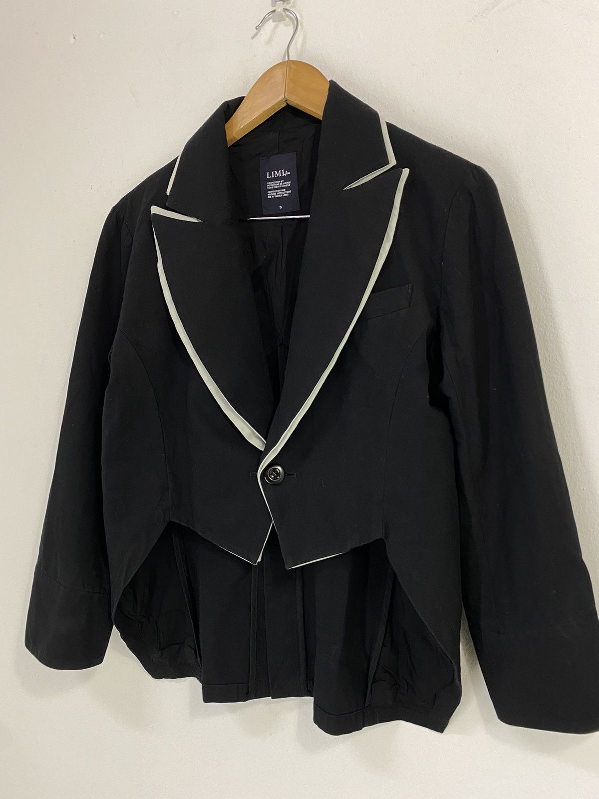 Limi Feu Rare Limi Fue X Yohji Yamamoto Cropped Jacket Black Fashion Size US S / EU 44-46 / 1 - 4 Thumbnail