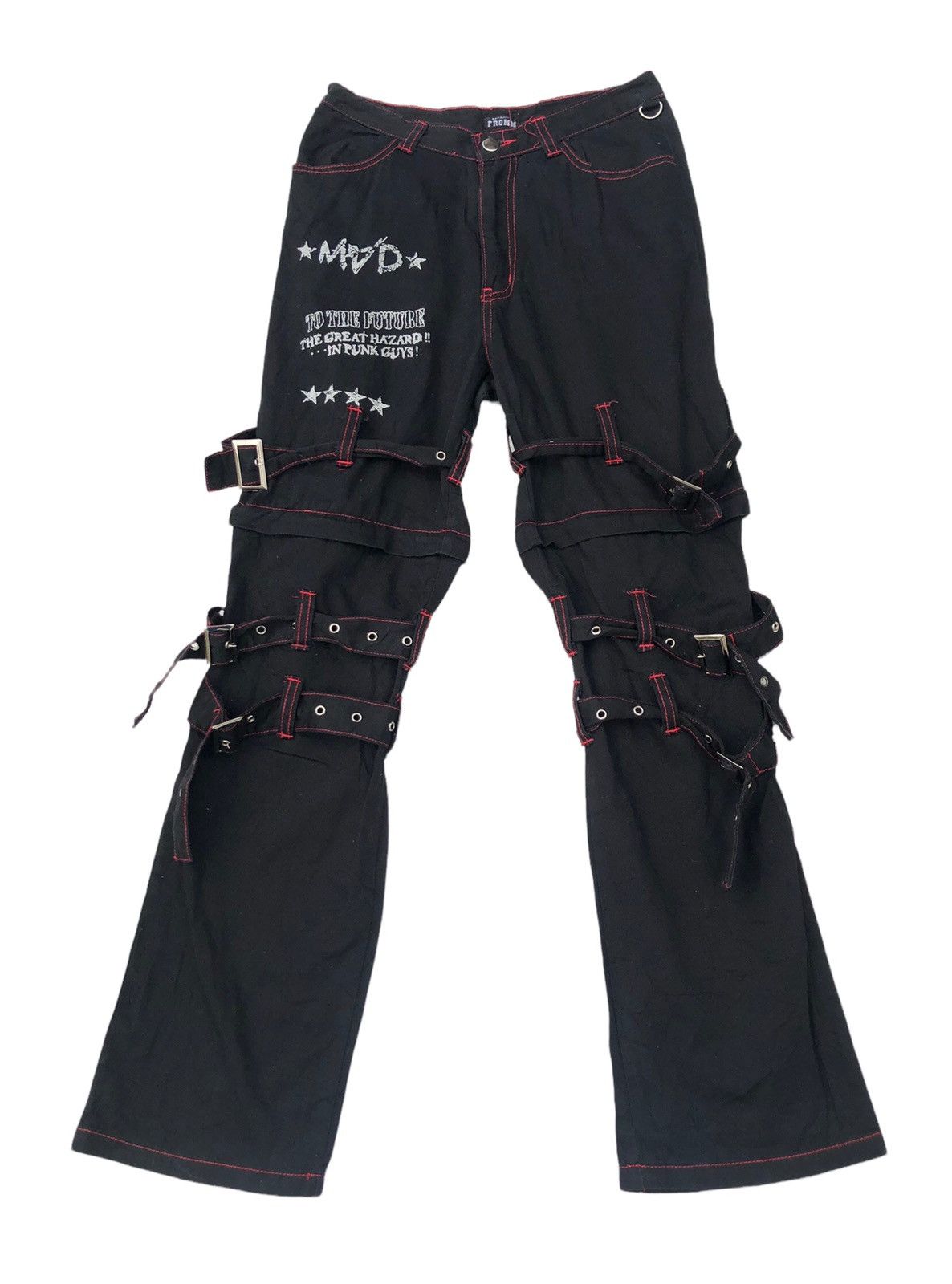 Japanese Brand × Seditionaries 🔥Japanese Harajuku Fromm Bondages Punk Flare Pants 🔥 Size US 28 / EU 44 - 1 Thumbnail