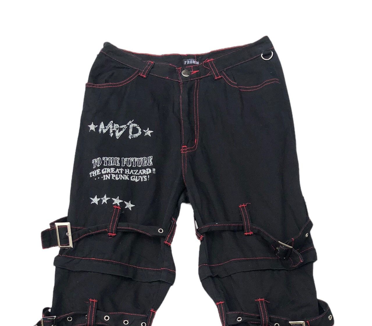 Japanese Brand × Seditionaries 🔥Japanese Harajuku Fromm Bondages Punk Flare Pants 🔥 Size US 28 / EU 44 - 3 Thumbnail