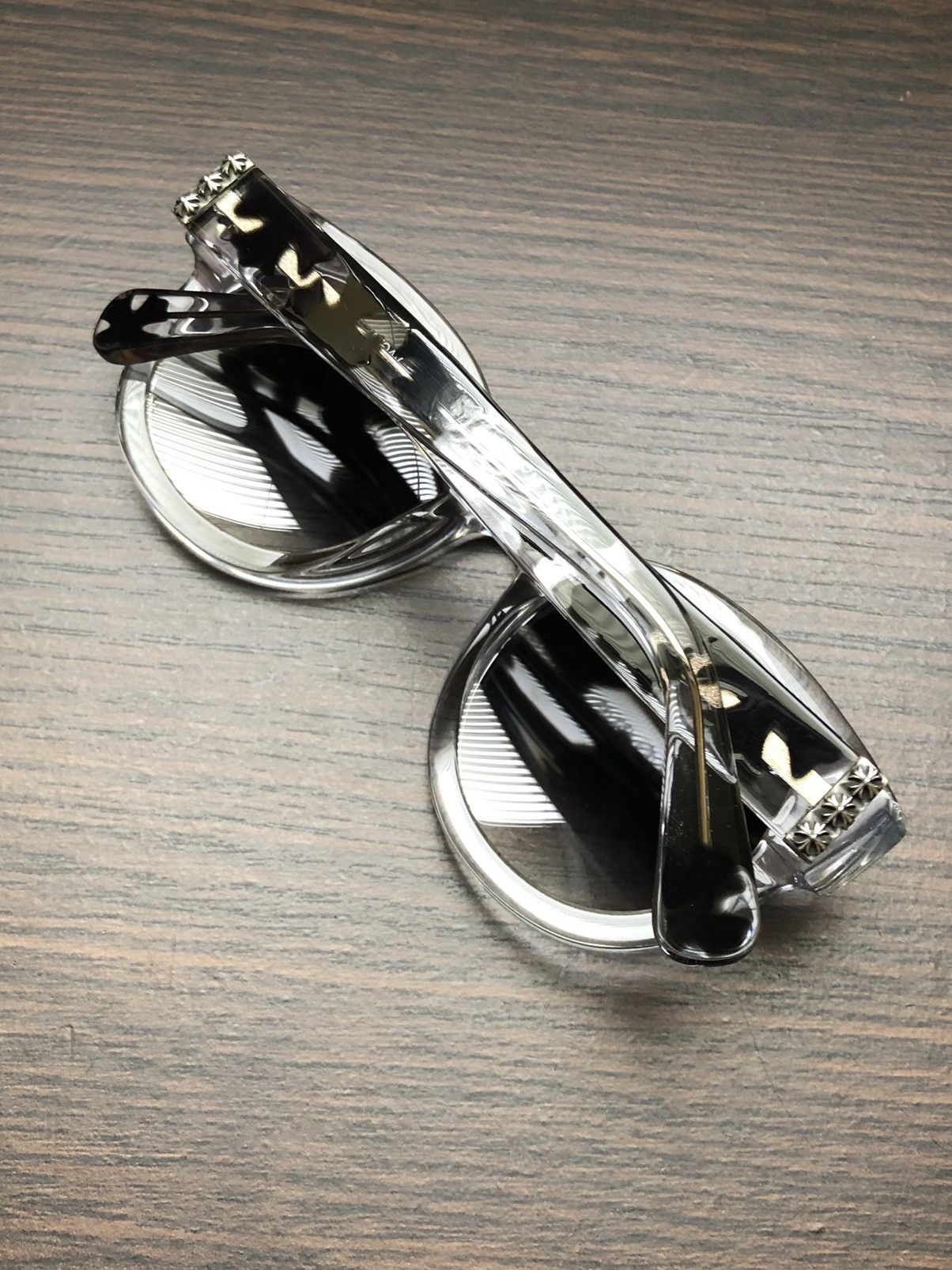 Pre-owned Chrome Hearts Vagtastic  Sunglasses In Transparent Black