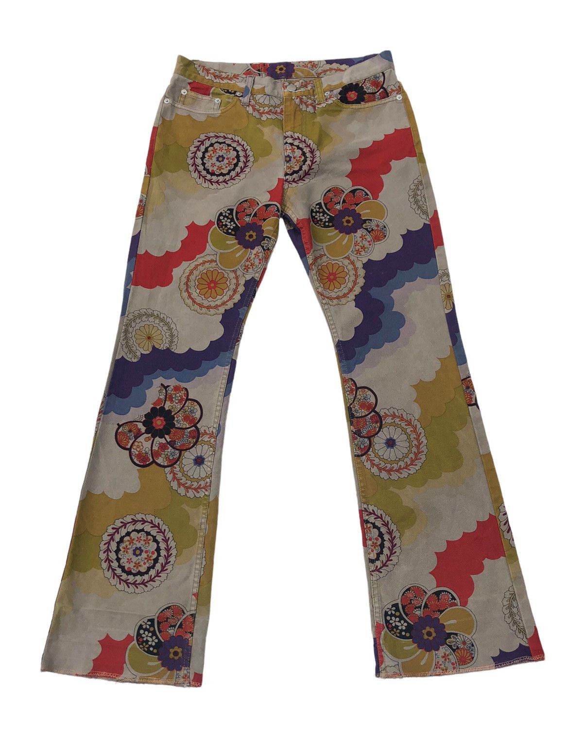 image of Japanese Glamdy Kapital Style Flare Jeans in Blue, Men's (Size 31)
