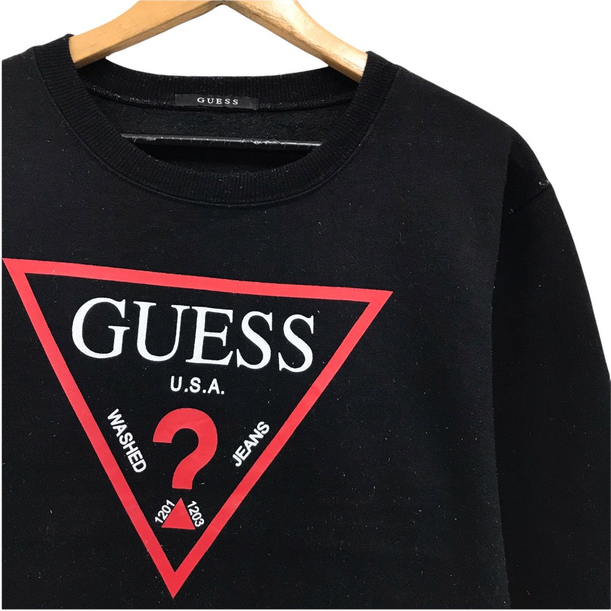 Guess × Vintage Vintage Guess Big Logo Spellout Sweatshirt Size US S / EU 44-46 / 1 - 4 Thumbnail