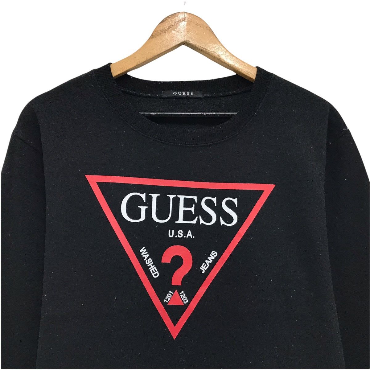 Guess × Vintage Vintage Guess Big Logo Spellout Sweatshirt Size US S / EU 44-46 / 1 - 2 Thumbnail