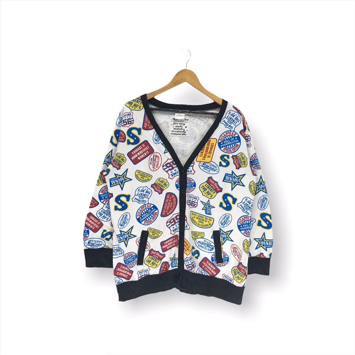 Japanese Brand × Vintage Japanese Full Print All Over Print Cardigan Size US M / EU 48-50 / 2 - 1 Thumbnail