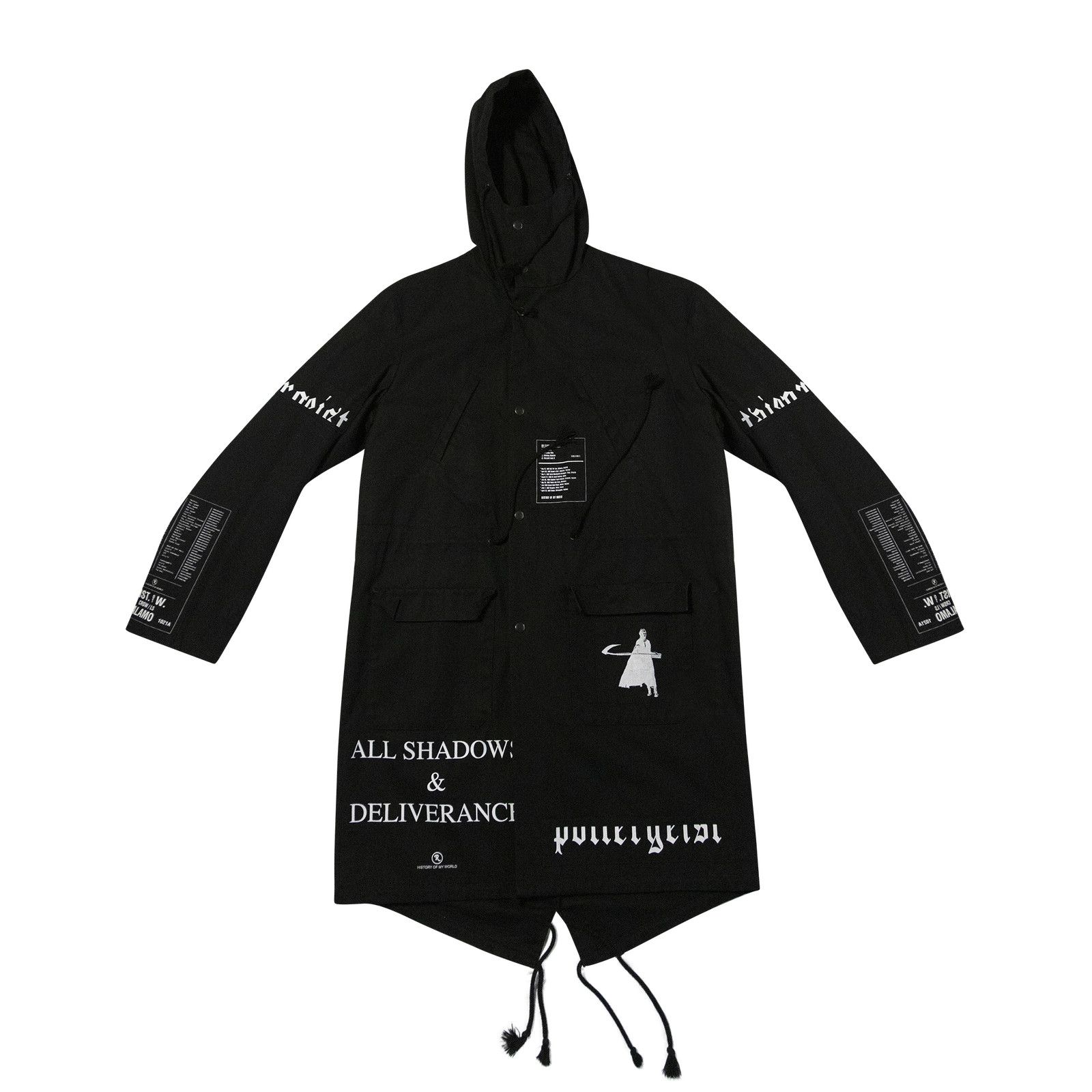 image of Raf Simons Poltergeist Parka in Black, Men's (Size Small)