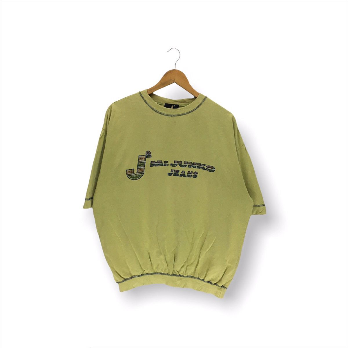 Hiroko Koshino Homme × Japanese Brand × Mr. Junko Mr Junko By Junko Koshino Short Sleeve Sweatshirt Size US L / EU 52-54 / 3 - 1 Thumbnail