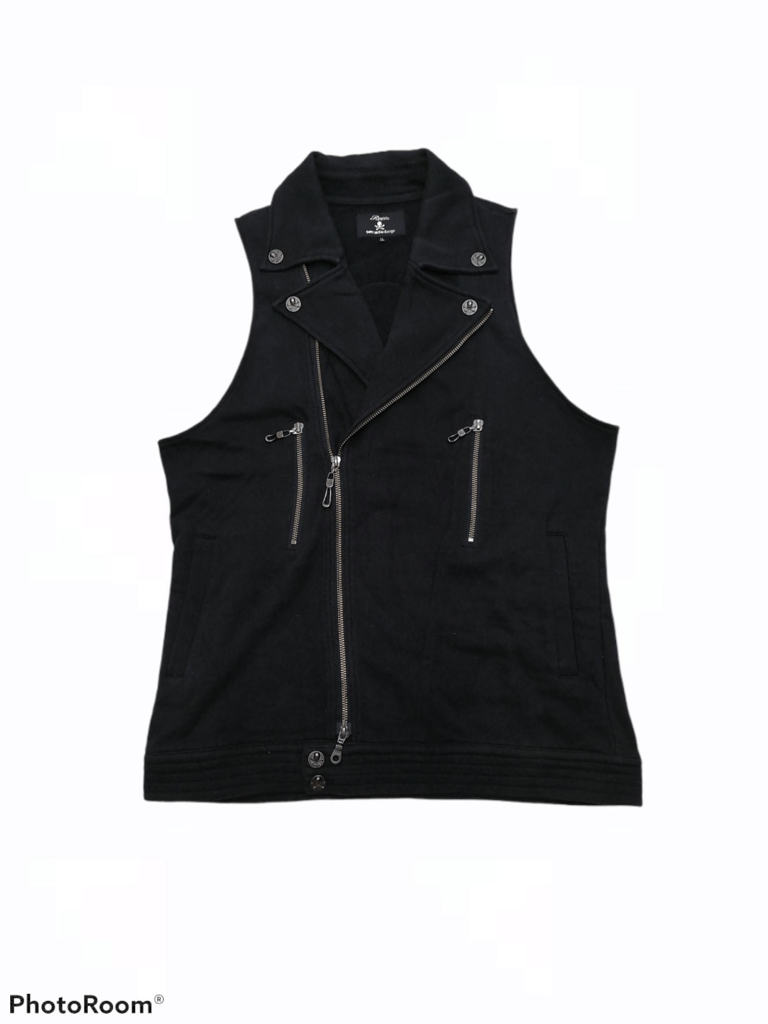 image of Mastermind Japan x Roen semantic Design X Roen Skull Crossbone Sleeveless in Black (Size Medium)