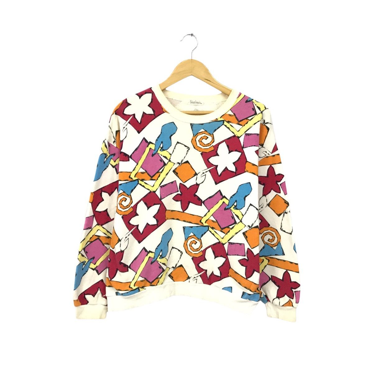 Designer Vintage Skualewis Art Design Full Print Colourful Sweatshirt Size US M / EU 48-50 / 2 - 1 Thumbnail
