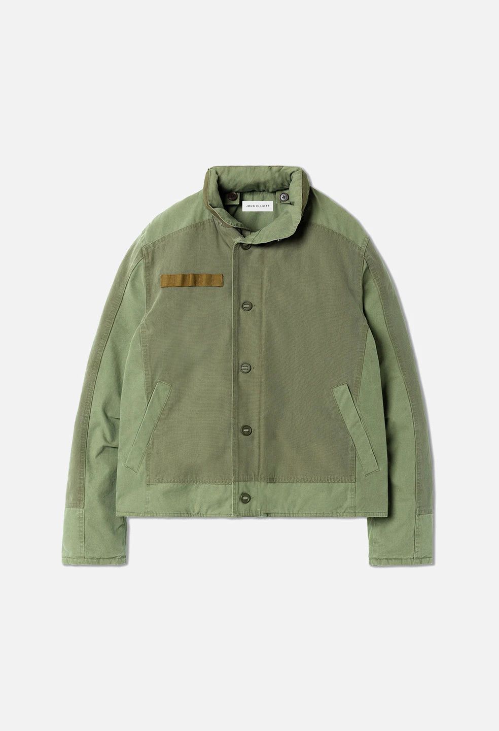 image of John Elliott Paneled N-1 Deck Jacket in Olive, Men's (Size Medium)