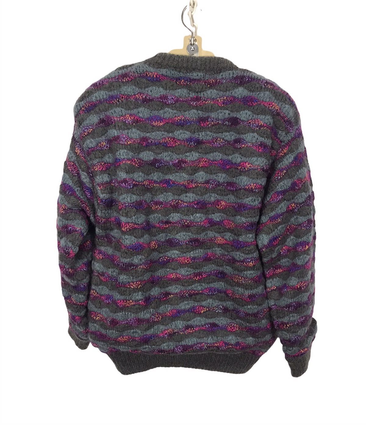 Japanese Brand Wool knit button up ladies sweater by hand knit Size ONE SIZE - 2 Thumbnail