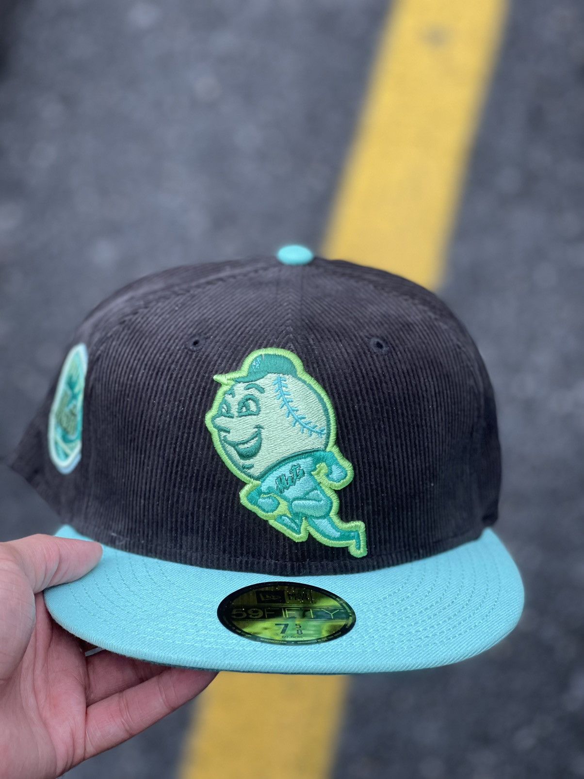 image of Mlb x Myfitteds Exclusive “Statue Of Liberty” New York Mets 7 5/8 in Black, Men's