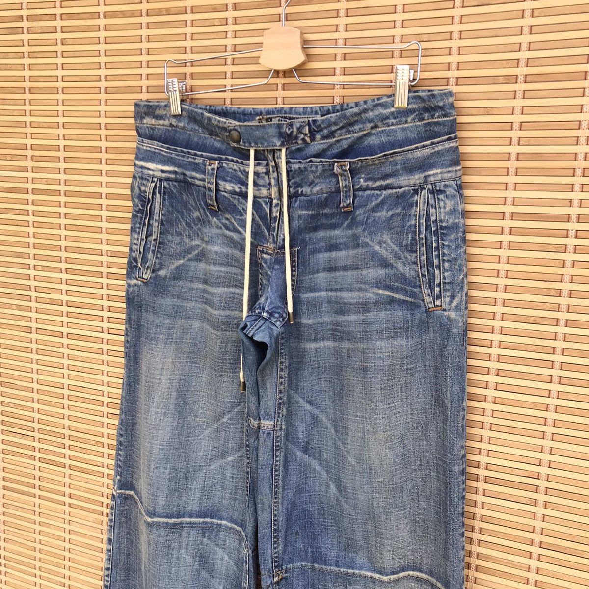 Andrew Mackenzie VINTAGE Andrew Mackenzie Distressed denim double waist strap Size US 35 - 3 Thumbnail