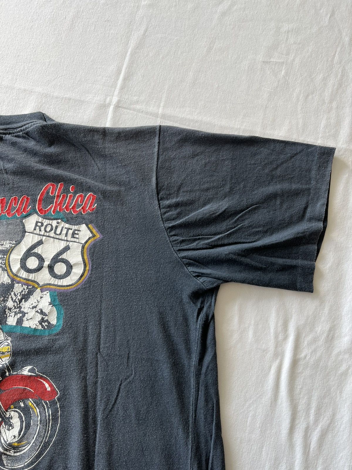 Band Tees Vintage 90s Route 66 Bar Rest Boca Chica Faded Black Tee Size US L / EU 52-54 / 3 - 15 Thumbnail