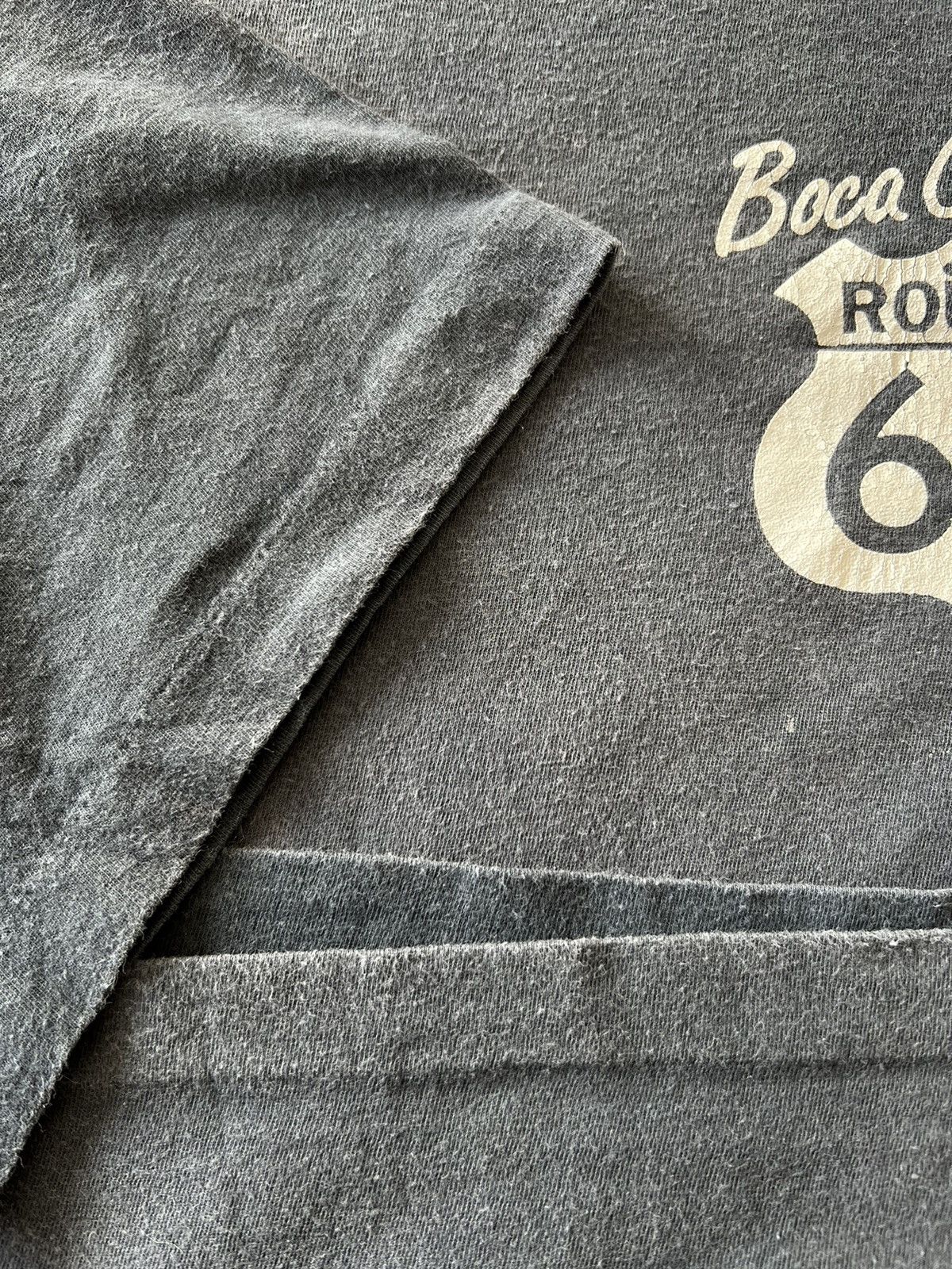Band Tees Vintage 90s Route 66 Bar Rest Boca Chica Faded Black Tee Size US L / EU 52-54 / 3 - 6 Thumbnail